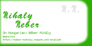 mihaly neber business card