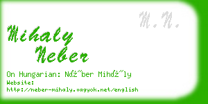 mihaly neber business card